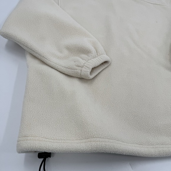 LL Bean Women Beige Fleece Quarter Zip Pullover Sweatshirt Casual Size XL - Picture 16 of 16